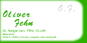 oliver fehn business card